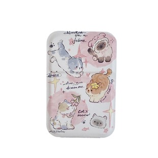 Original Hand-painted Cat and Dog Folding Mirror High Color Value Cartoon Foldable Handheld Cosmetic Mirror Desktop Mini Portable Mirror