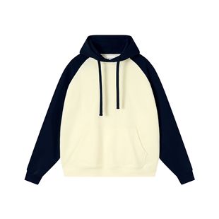 Live explosions 380g heavy terry couples raglan long sleeve pullover vests tide brand loose contrast hoodie men