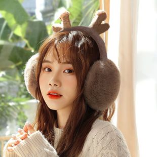 Winter high-value simple Korean-style earmuffs for women warm and cute winter anti-freeze anti-cold foldable earmuffs for students