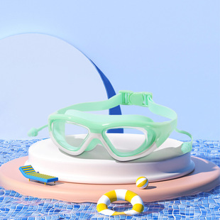 Children's swimming goggles large frame HD anti-fog diving swimming goggles boys and girls waterproof eye protection swimming glasses swimming goggles wholesale