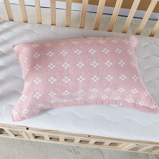 Pillow towel pure cotton pillow turban Japanese new gauze cotton pillow towel cushion towel a pair of pillowcases