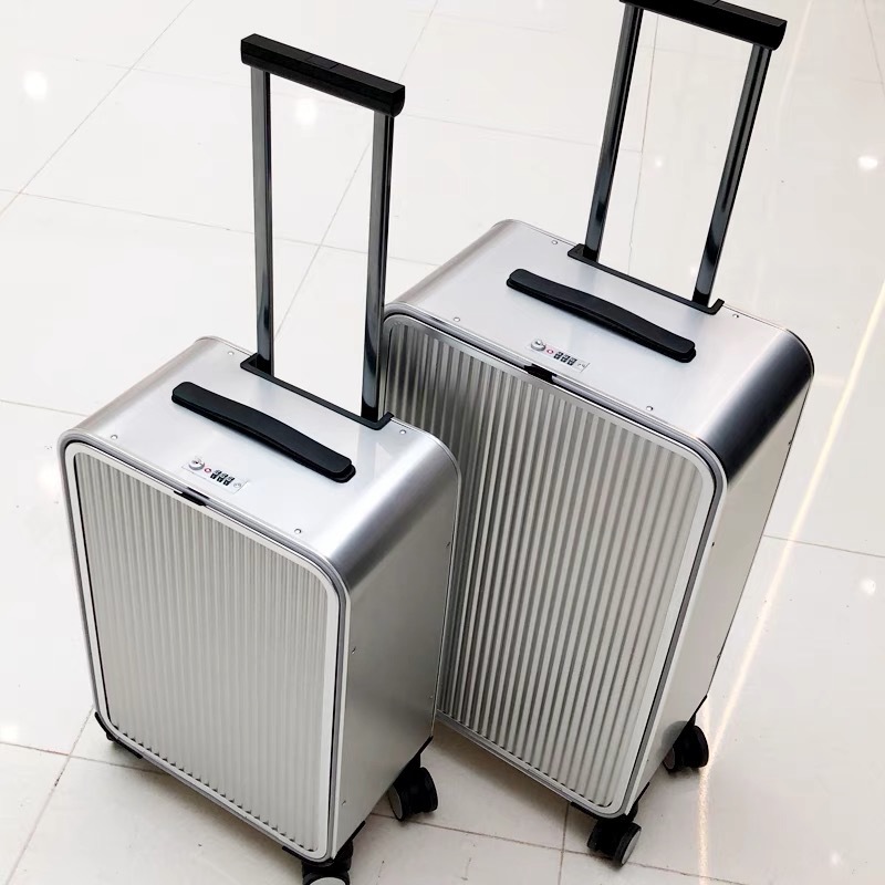 Metal side opening all aluminum magnesium alloy trolley case 16 luggage case 20 small business suitcase 24 inch boarding case