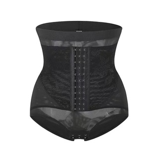 Cross-border Thin High Waist Postpartum Straddle Tight Waist Shaping Pants Lace Body-fitting Bottom Buckle Tight Underwear