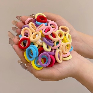 Children's Hair Rings Girls High Stretch Ponytail Rubber Band Hair-braided Baby's Hair Rope Net Red Hair Rope Leather Cover