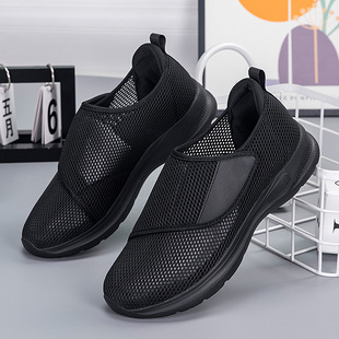 2025 Spring and Summer Cross-border Old People's Shoes Extra Large Size Women's Shoes Mother's Shoes Single Net Casual Shoes Widened Walking Shoes Men's Shoes