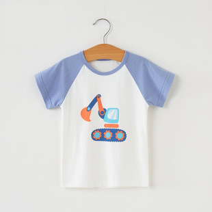 Girls' Short-sleeved T-shirt Summer 2024 New Boys' Top Children's Clothing Summer Baby Children's Base Shirt Clothes