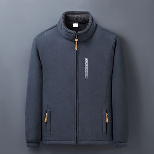 Cross-border outdoor fleece clothing men's spring and autumn winter fleece warm jacket coat cardigan fleece sweater foreign trade