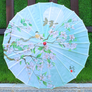 Printed Silk Umbrella Performance Tassel Umbrella Ancient Costume Hanfu Photo Prop Umbrella Dance Umbrella Classical Craft Umbrella Decorative Umbrella