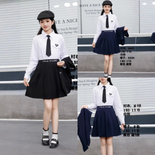 Shirt Shirt Summary 2025 New Dress Shirt Medium and Large Children's Clothing Student School Uniform White Shirt