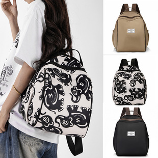 Live 2024 New Printed Backpack Ethnic Large Capacity Single Room Casual All-match Backpack Women's Travel