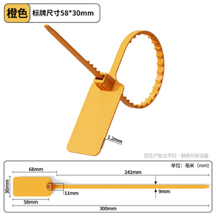 Logistics tag tag tag tag integrated tie express anti-disassembly disposable conventional seal tag wholesale