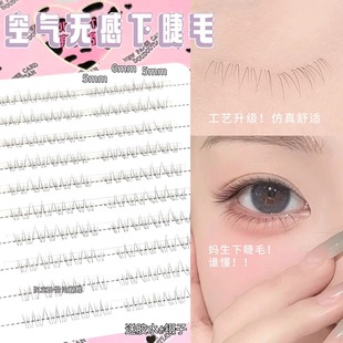 Sweet Air Insensitive Lower Eyelashes Supernatural False Eyelashes Female Artificial Fishtail Sunflower Single Cluster Transparent Stem