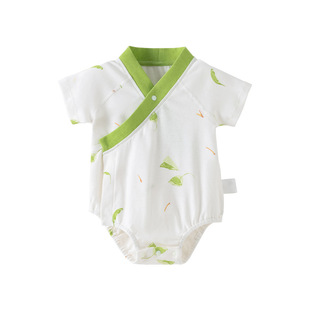 Baby's one-body suit summer thin baby boy and girl baby's fart suit baby's triangle suit baby climbing suit summer