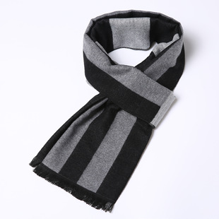 Popular men's autumn and winter men's wool-like scarf Korean style versatile high-end birthday gift warm scarf retro