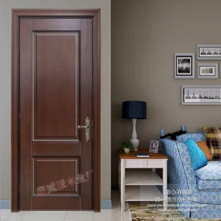 Nanhai paint door indoor sound insulation carving line apartment wooden door interior door classical living room pure solid wood door bedroom door