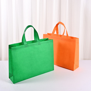 Color non-woven bag advertising shopping environmental protection portable hot pressing three-dimensional bag in stock wholesale women's clothing bag