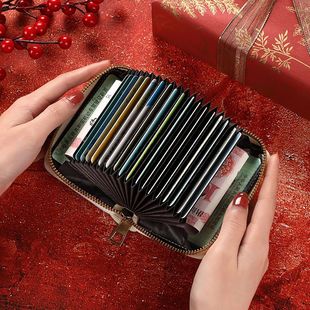 Simple pen kitten card holder cute female zipper card holder small coin purse anti-degaussing multi-card card holder new storage