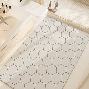 Bathroom Full Floor Mat Toilet Large Size Carpet Cream Air Diatom Mud Absorbent Non-slip Quick-drying Foot Mat