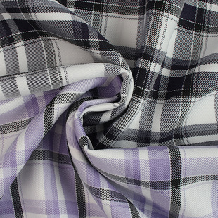 New in stock 145g polyester plaid fabric spring and summer women's shirt coat JK uniform skirt pants fabric