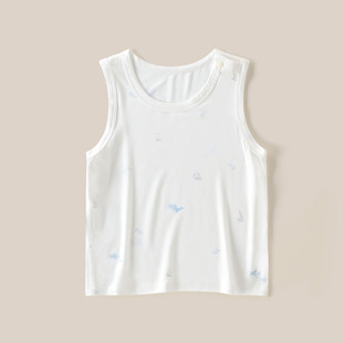 Children's Sleeveless T-shirt Baby's Waistcoat Summer Top Infant Vest Class A Summer Modal Bamboo Fiber