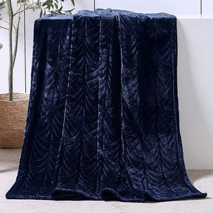Ins Style Human Pattern Cut Flower Flannel Blanket Nordic Style Thickened Blanket Living Room Bedroom Sofa Blanket