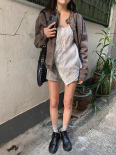 2025 [SC] Han Dong Gate Spring New Baby Sauce Same Wafflour Casual Comfortable Temperament Shorts Women