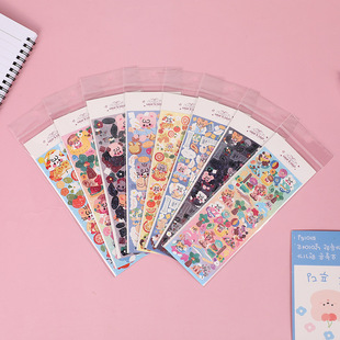 Korean ins cute cartoon angel demon BOBO hand account goo card sticker PET transparent mobile phone decorative waterproof sticker