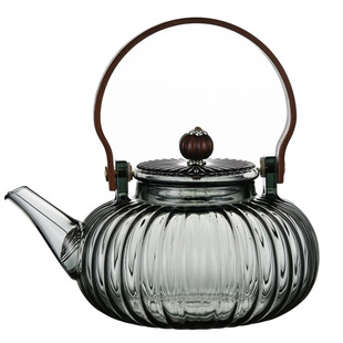 Striped pumpkin cooking teapot Japanese-style electric ceramic stove tea maker kettle high borosilicate glass beam kettle flower teapot