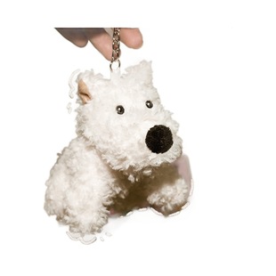Factory in stock wholesale explosions West Highland puppy pendant keychain bag decoration cute plush puppy gift