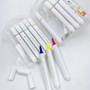 Children's marker acrylic washable triangle Rod 12 colors suit student art painting color pen soft head large capacity
