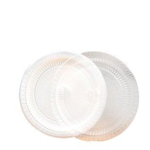 Wholesale Temeiju Disposable Plates Plastic Dinner Plates Banquet Dishes Dishes Household Thickened Transparent Round Tableware
