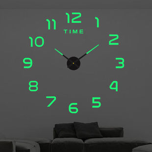 Luminous Acrylic Wall Clock Living Room Study Bedroom Wall Stickers Watch Simple Mute Fashion Clock Explosions Home Watch