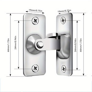 Cross-border thickened stainless steel bolt open-mounted buckle lock small cabinet door lock sliding door lock buckle padlock anti-theft safety door bolt