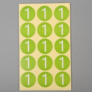 Color month digital sticker 1-12 quarter classification label sticker 30mm round month label sticker