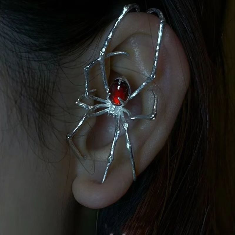 European and American Retro Exaggerated Spider Environmentally Friendly Alloy Earrings Personalized Simple Earrings Fashion Simple Insect Ear Hanging Earrings