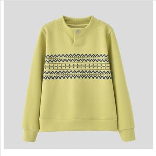 Printed Design Sense 2025 Early Spring New Women's Printed Design Sense Single Buckle Sweater