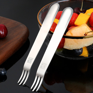 304 Stainless Steel Fruit Fork Household Creative Multi-function Spoon Fork One Fruit Sign Cake Dessert Fork Spoon