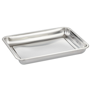 304 Stainless Steel Plate Rectangular Commercial Tray Barbecue Plate Fast Food Car Plate Steamed Rice Plate Deep Square Plate Grilled Fish Plate
