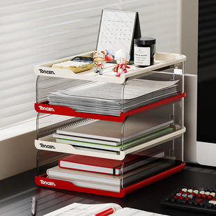 Multi-layer Bookshelf Desktop Storage Rack Office Desk Book Storage Rack Desktop File Multi-functional Storage Box