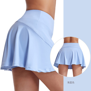 Silhouette Yoga Skirt Women's Spring and Summer High Waist Hip Lift Sports Skirt Anti-Exposure Badminton Fitness Tennis Skirt Pants