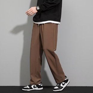 Trousers Men's High Street Trendy Ins Trendy Brand Design Sense Niche Ankle-length Pants Straight Casual Trousers Spring and Autumn Trendy Korean Style