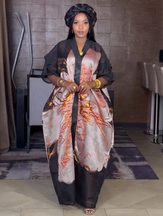 Cross-border Amazon Africa New Two-piece dress 25 Summer Fashion Elegant Women's plus size AliExpress Robe