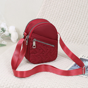 Mobile phone bag women's crossbody 2023 new Mini small bag canvas bag fashionable all-match vertical shoulder key coin purse