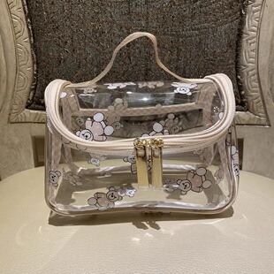 Photo Gallery European Style Women's Fashion Transparent PVC Travel Cosmetics Daily Storage Cosmetic Room Universal Storage Bag
