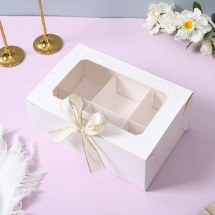 Jiugongge dessert box with high transparent paper cup cake box 9 Gongge egg yolk crisp snow mei Niang packaging box wholesale