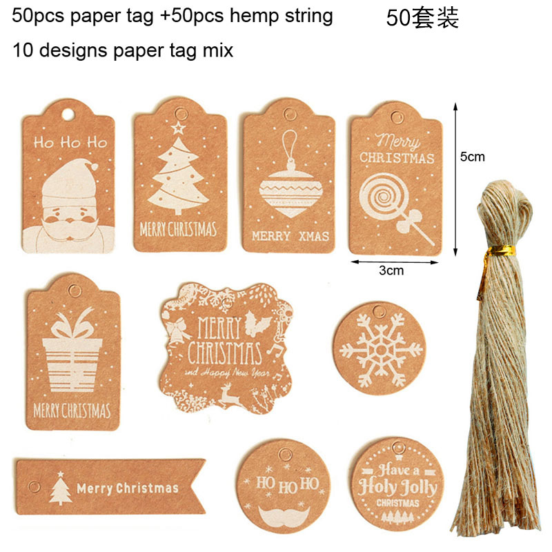 Christmas decoration tag Christmas three-dimensional greeting card tag original Christmas tree card Santa Claus listing wholesale