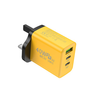 Применимо для Android Apple Phone Single USB Dual Type-c зарядная головка Yellow Midole 40W зарядное устройство электроника