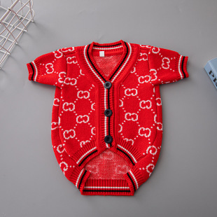 Cardigan Pet Sweater Corky Teddy Fashion Brand Dog Clothes Autumn and Winter Fashion Thickened High Elastic Dog Clothing