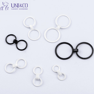 Black White Metal Bag Glue Swimsuit Underwear Adjusting Bra Hanging Hook Ring Hook Button Bag Accessories