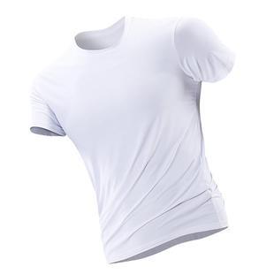 Outdoor Sports Ice Silk Short-sleeved T-shirt Men's Thin Ice Silk Quick-drying Short-sleeved Ice-feeling Sports Half-sleeved Plus Size
